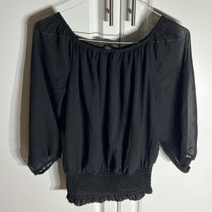 Colleen Lopez black blouse